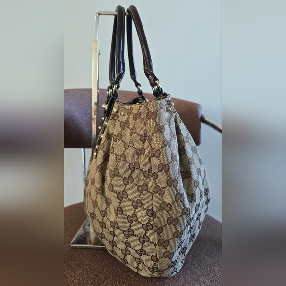 Gucci Canvas Pelham Studded Tote - Picture 6 of 11